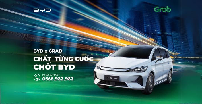 Quy trình đăng ký dịch vụ Grab khi mua xe BYD: Cơ hội hấp dẫn cho tài xế công nghệ