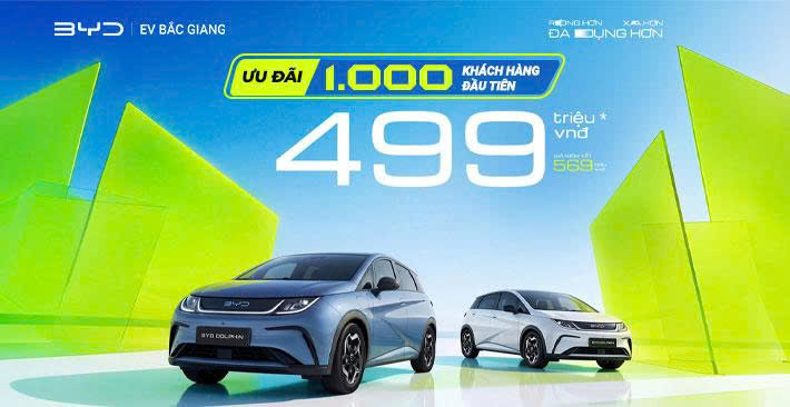 BYD Dolphin 2026 chỉ từ 499 triệu cho khách hàng tiên phong