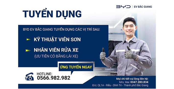 Tuyển dụng kỹ thuật viên sơn