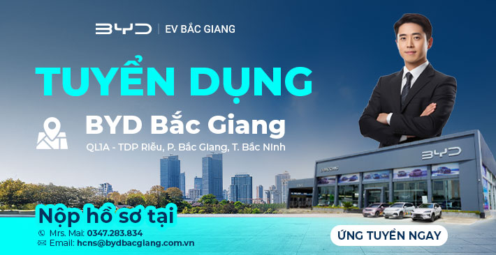 BYD Bắc Giang tuyển dụng tháng 11