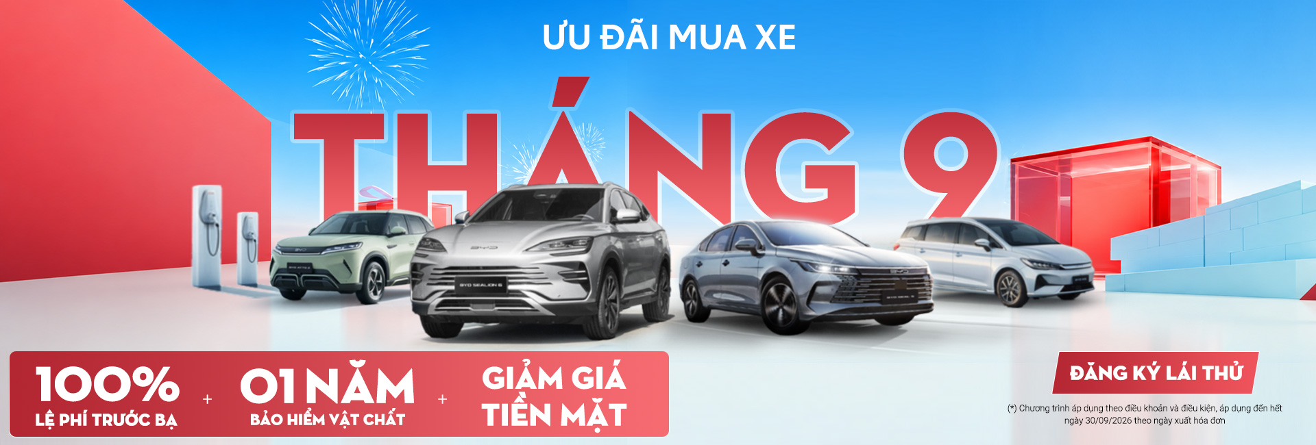 Khám phá ưu đãi xe điện BYD tháng 8 tại Bắc Giang. Giá tốt, hỗ trợ trả góp, lái thử miễn phí các dòng BYD Dolphin, Atto 2, Sealion 6. Đặt lịch ngay!
