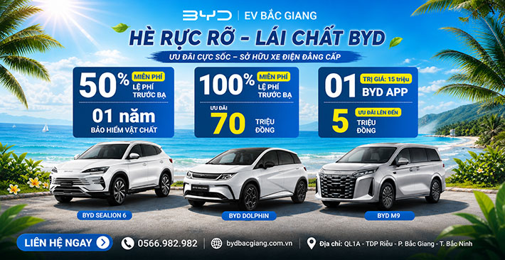 Mừng Đại Lễ, Ưu đãi độc quyền khi mua xe tại BYD Bắc Giang