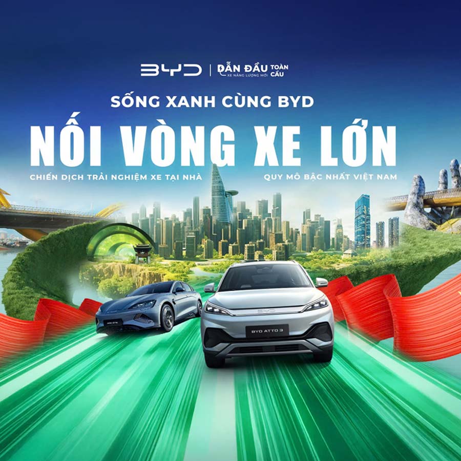 Chương trình trải nghiệm xe BYD tại nhà - Quy mô bậc nhất Việt Nam
