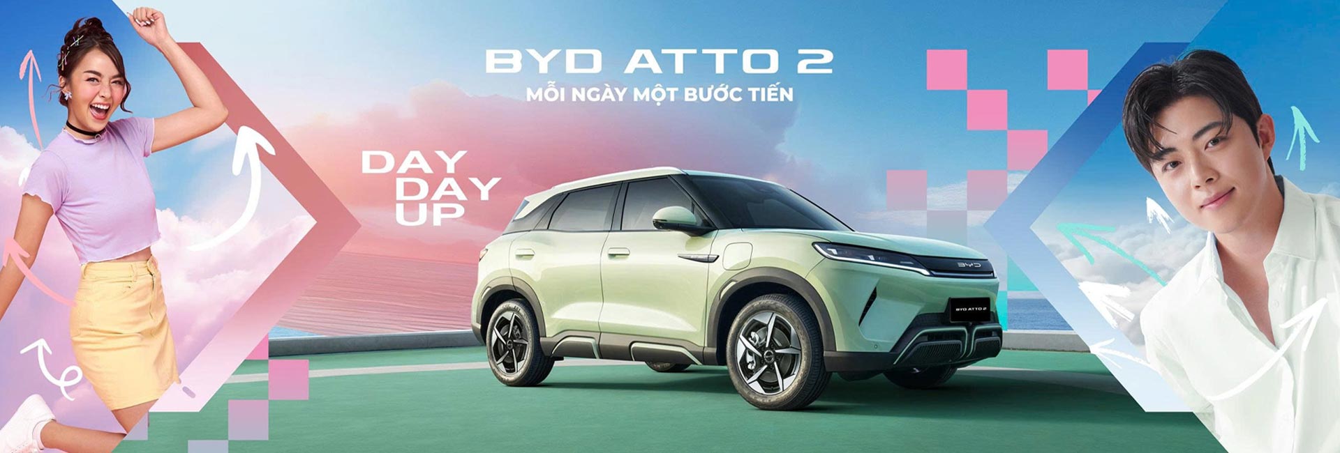 Khám phá BYD Atto 2 – xe điện đô thị thông minh, thiết kế trẻ trung, pin Blade siêu an toàn. Lái thử & nhận ưu đãi tại BYD Bắc Giang ngay hôm nay!